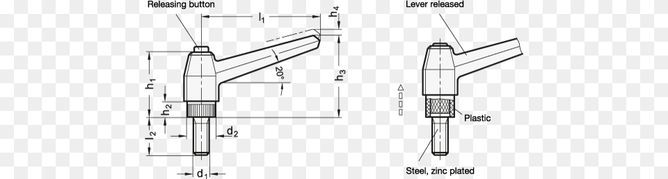 Zoom Adjustable Hand Levers El 503 Sketch Diagram, Sink, Sink Faucet, Cad Diagram Free Png