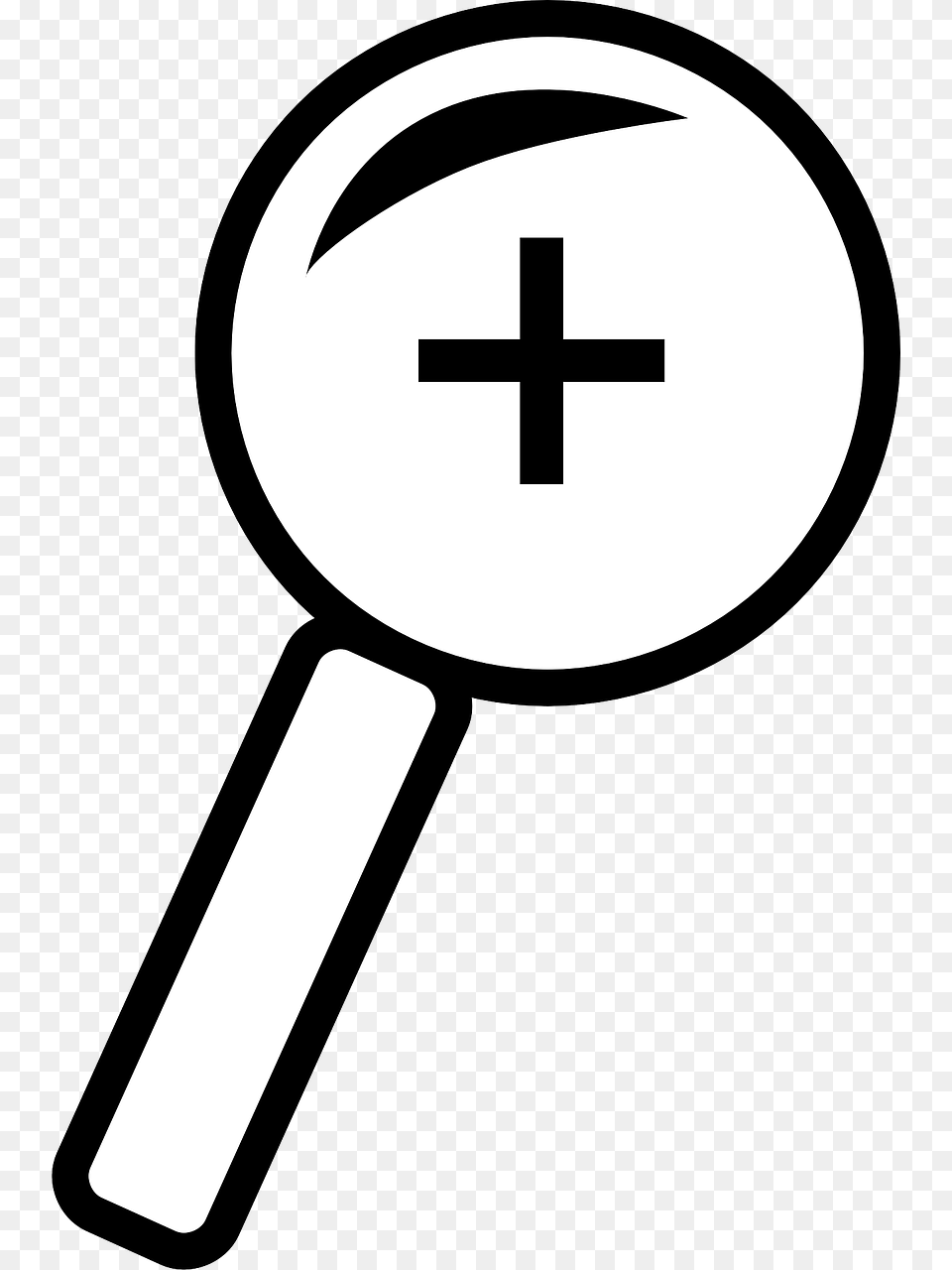 Zoom Clipart, Magnifying, Cross, Symbol Free Png Download