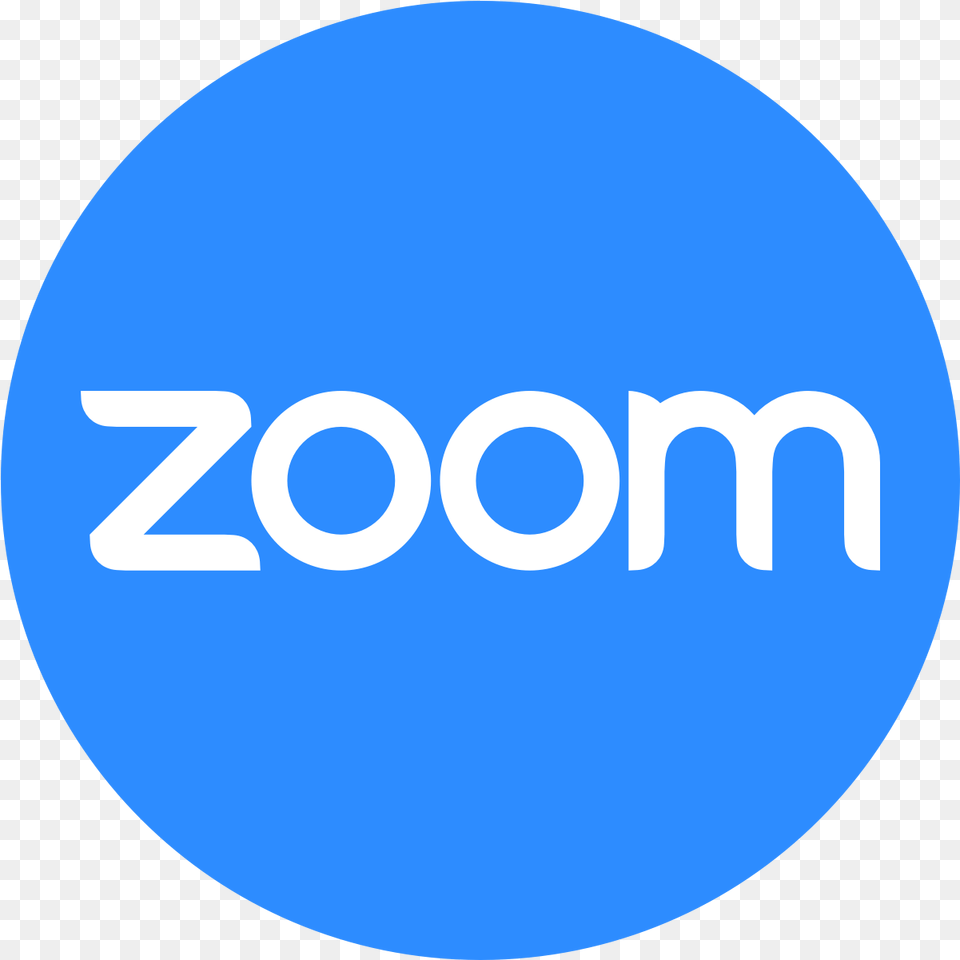 Zoom Icon Transparent Blue Circle Zoom Cloud Zoom Logo Circle, Disk Png