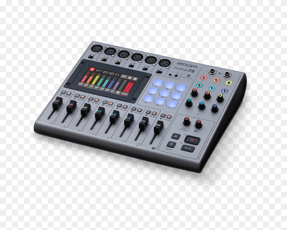 Zoom Podtrak P8 Podcast Recorder Digital Mixer, Electronics, Indoors Png