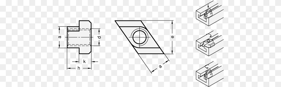 Zoom Rhombus T Nuts Steel Blackened Gn Rhombus T Nut, Cad Diagram, Diagram, Ct Scan Png