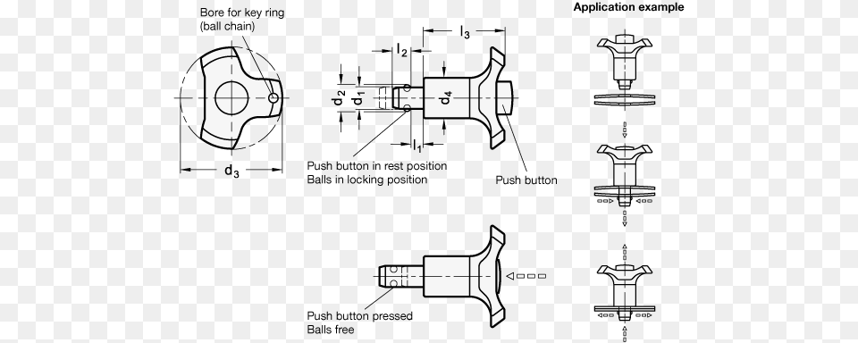 Zoom Stainless Steel Ball Lock Pins Gn Kugelsperrbolzen, Cad Diagram, Diagram Png