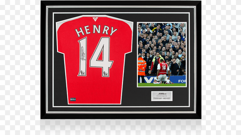 Zoom Thierry Henry Celebration Vs Tottenham, Clothing, People, Person, Shirt Free Png Download