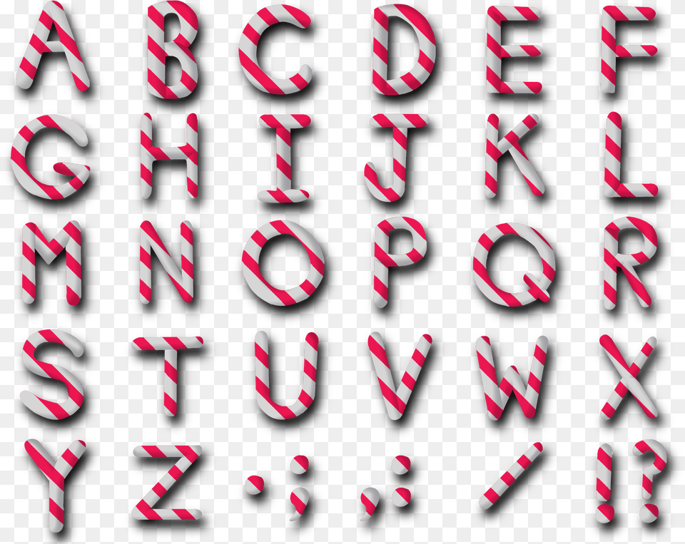 Zooshii Studios Letters Candy Cane Clipart, Text, Alphabet Png