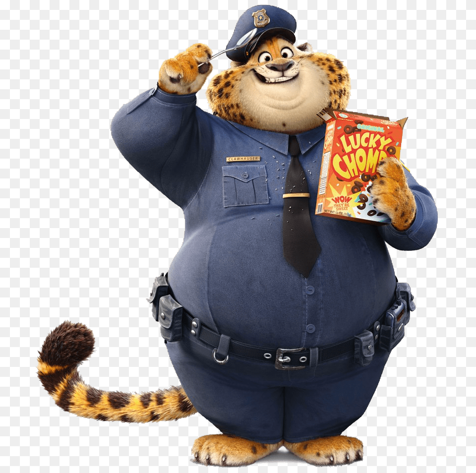 Zootopia Benjamin Clawhauser Eating Cereals, Bag, Accessories, Formal Wear, Tie Free Png Download
