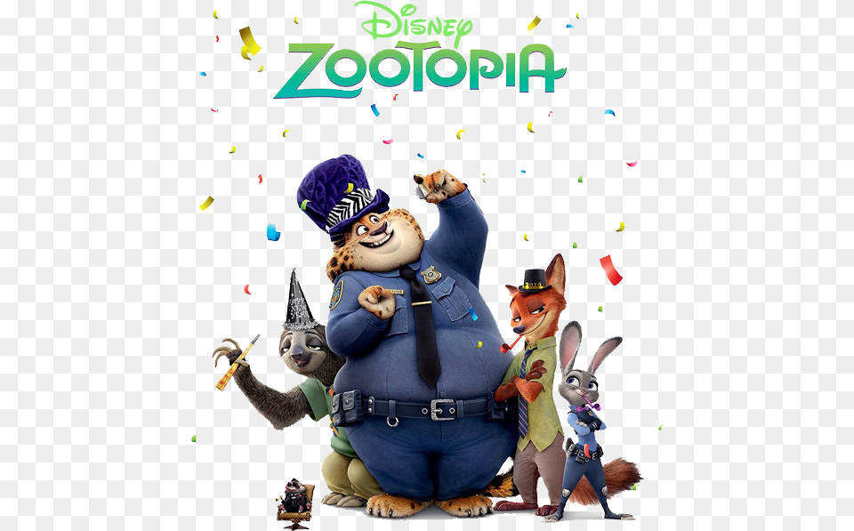 Zootopia Characters Happy New Year Zootopia, Advertisement, Baby, Person, Clothing Free Transparent Png