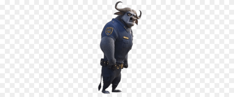 Zootopia Chief Bogo Side View, Animal, Buffalo, Figurine, Mammal Free Png Download