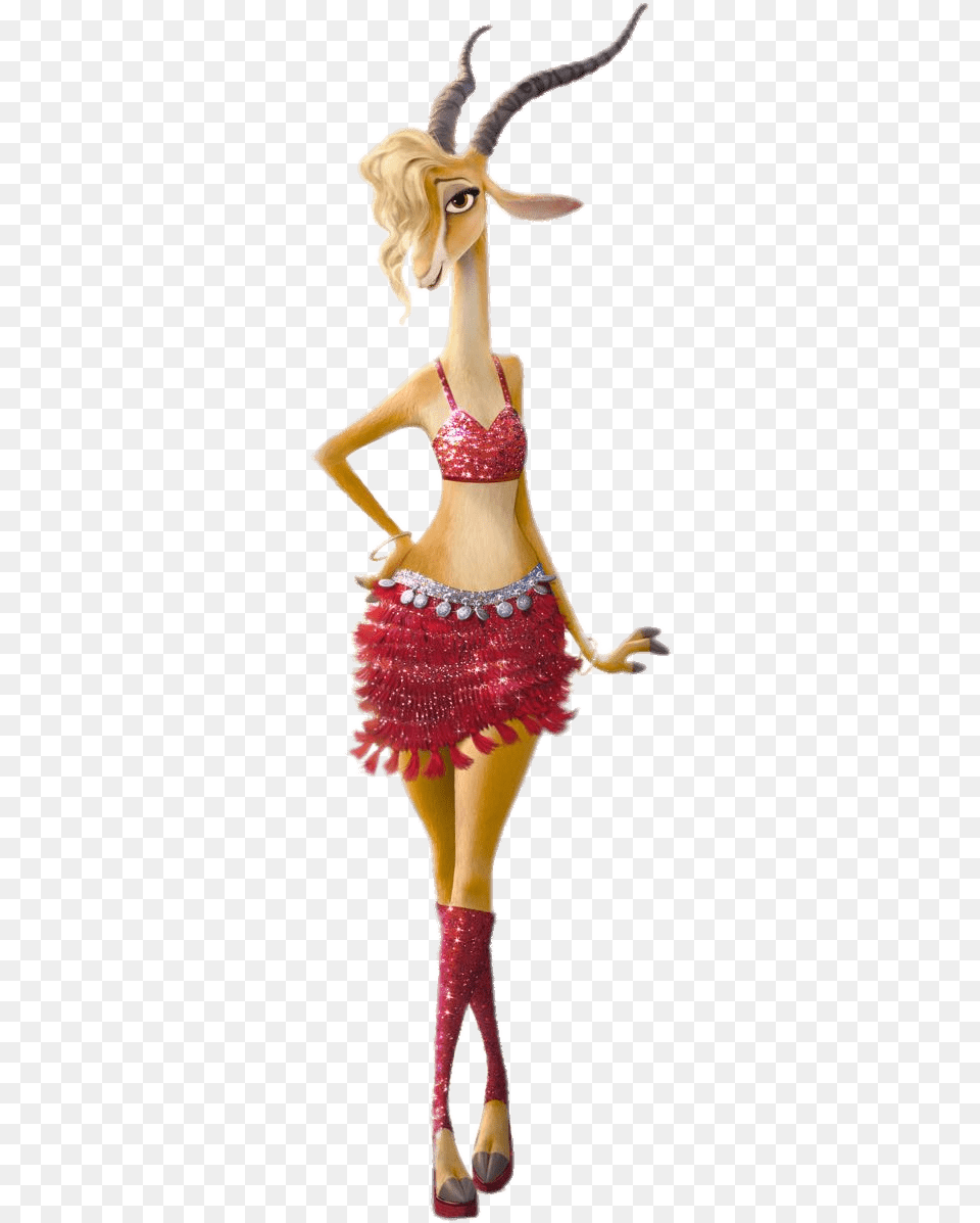 Zootopia Gazelle Shakira En Zootopia, Clothing, Costume, Person, Dancing Png Image