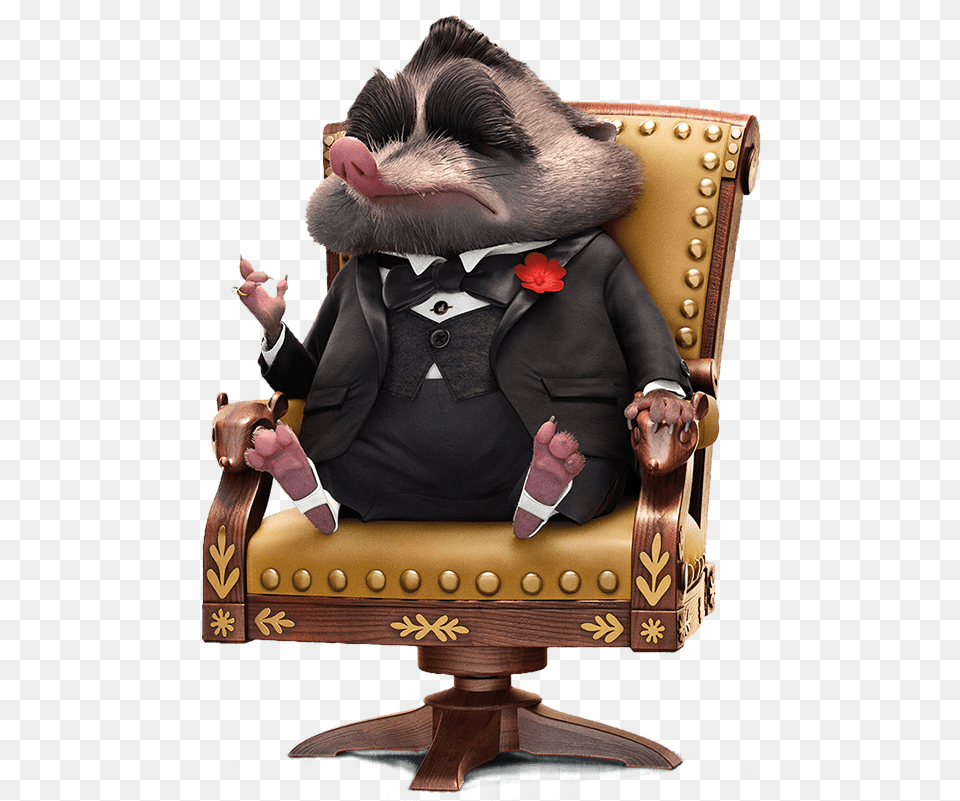 Zootopia Mr Big In His Chair, Furniture, Baby, Person, Cartoon Free Png Download