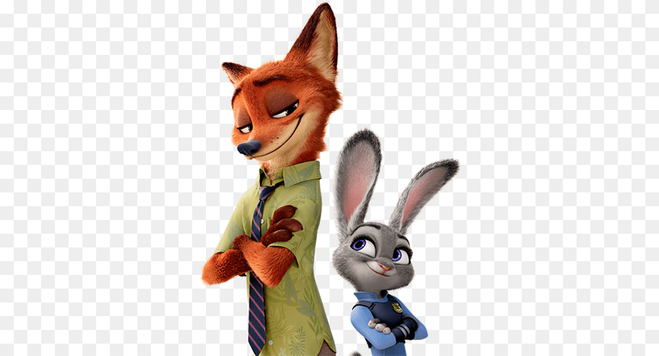 Zootopia Nick Wilde E Judy Judy Hopps And Nick Wilde, Cartoon, Accessories, Formal Wear, Tie Free Transparent Png