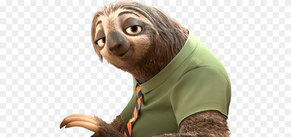 Zootopia Sloth Image Flash, Accessories, Tie, Formal Wear, Wildlife Free Png Download