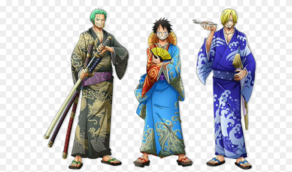 Zoro Lofy Sanji Onepiece One Piece Anime Nami Npton Whole Cake Arc Sanji, Gown, Clothing, Dress, Robe Png Image