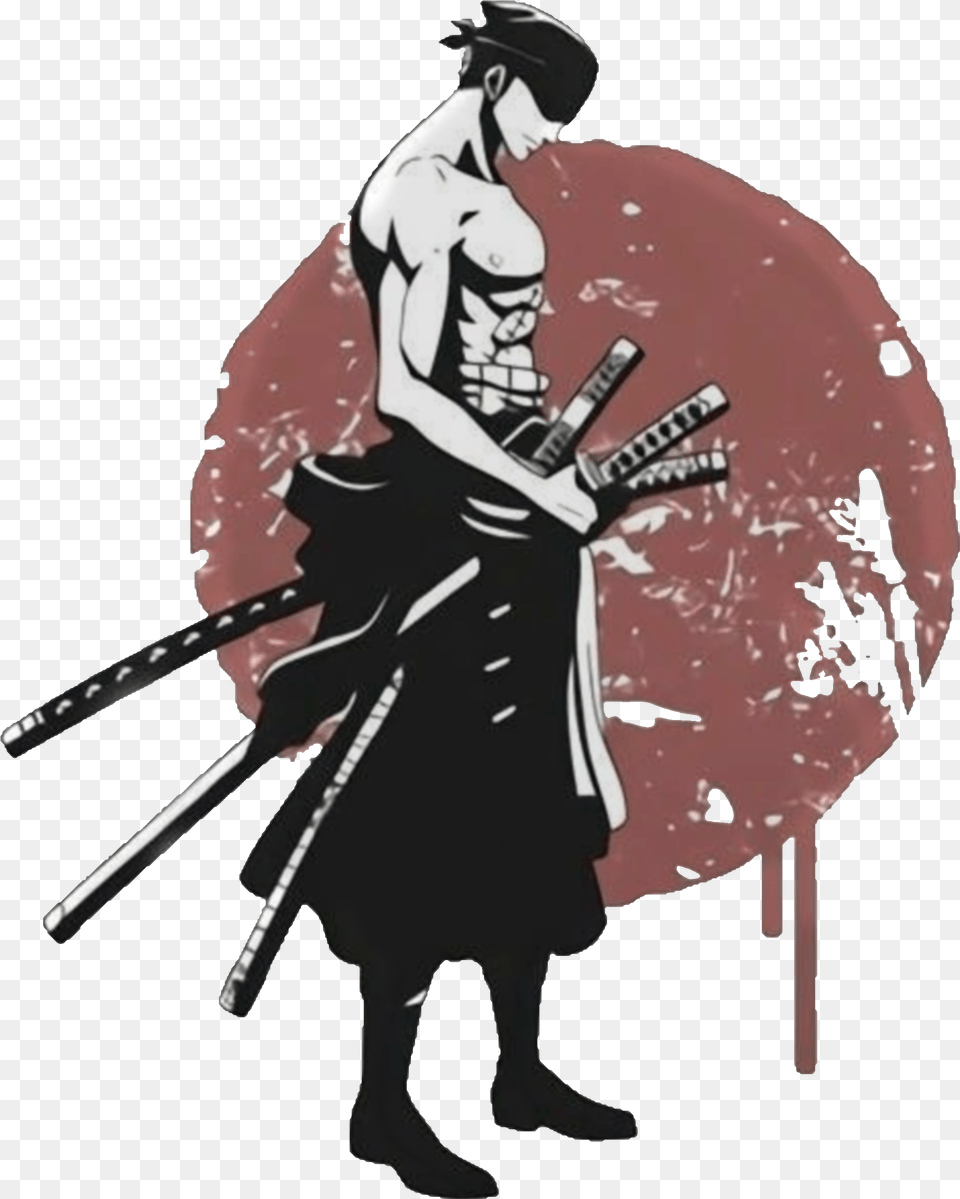 Zorro One Piece Tattoo, Person, Samurai, Adult, Male Free Png