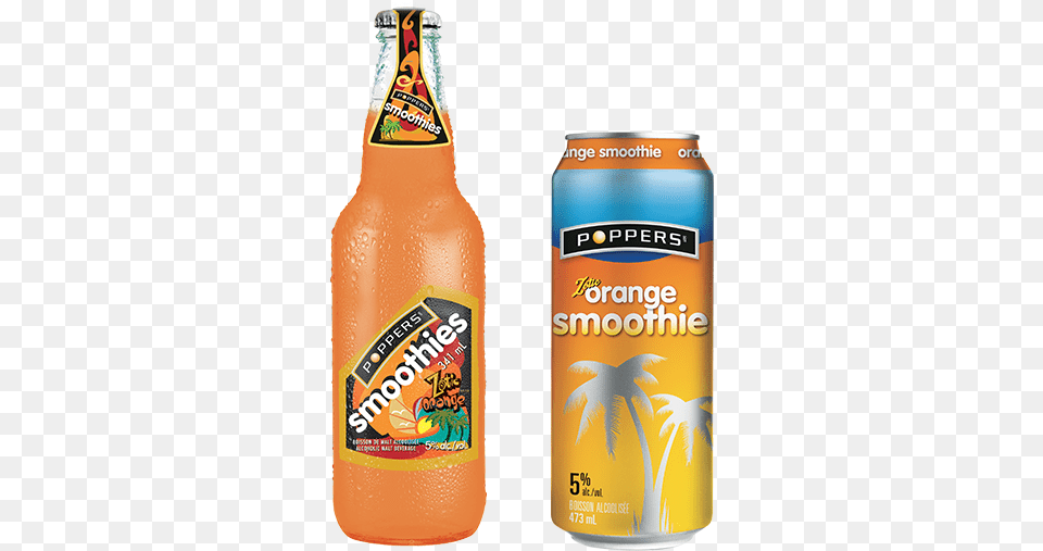 Zotic Orange Smoothie Poppers Canette, Alcohol, Beer, Beverage, Food Free Png