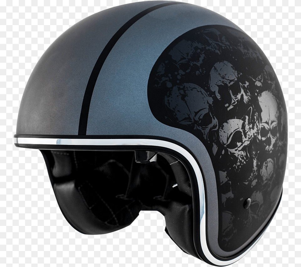 Zox Route 80 Skulls Open Face Helmet, Crash Helmet Free Png