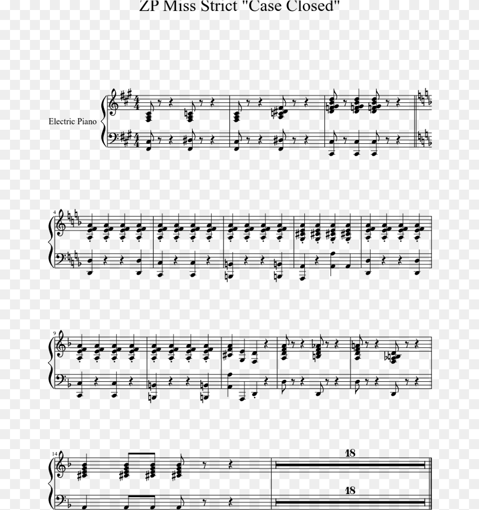 Zp Miss Strict Quotcase Closedquot Sheet Music For Piano Sherlock Theme Violin Notes, Gray Free Png
