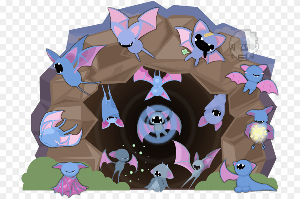 Zubat Zubat Hanging Upside Down, Art, Graphics Free Transparent Png