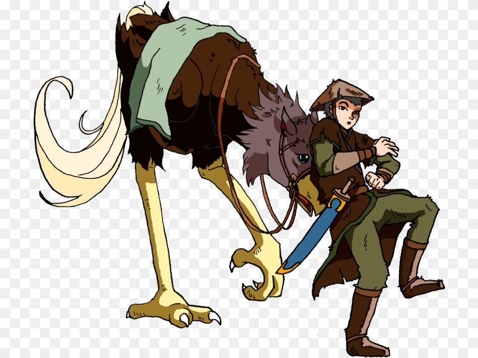 Zuko And Ostrich Horse By Thrumugnyr, Adult, Male, Man, Person Free Transparent Png