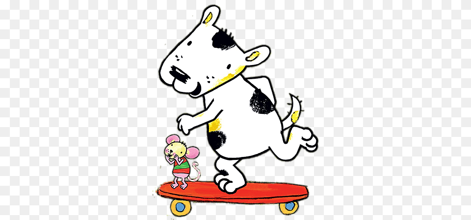 Zuzu And Mo On A Skateboard Png