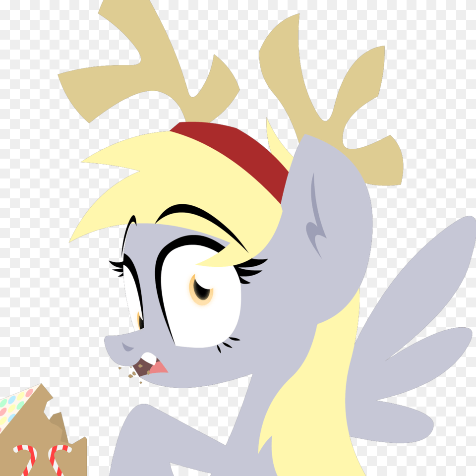 Zvn Candy Cane Christmas Derp Derpy Hooves Eating, Book, Comics, Publication, Baby Png Image