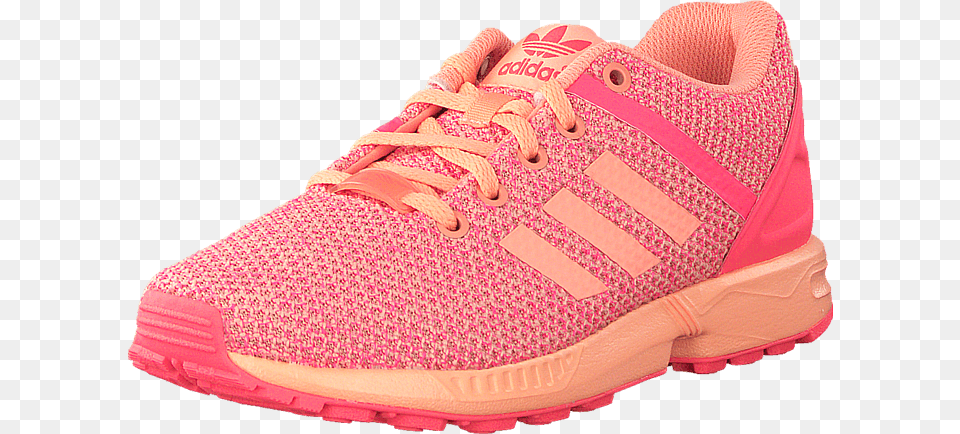 Zx Flux Split K Sun Glowflash Red S15 Shoe, Clothing, Footwear, Running Shoe, Sneaker Free Png