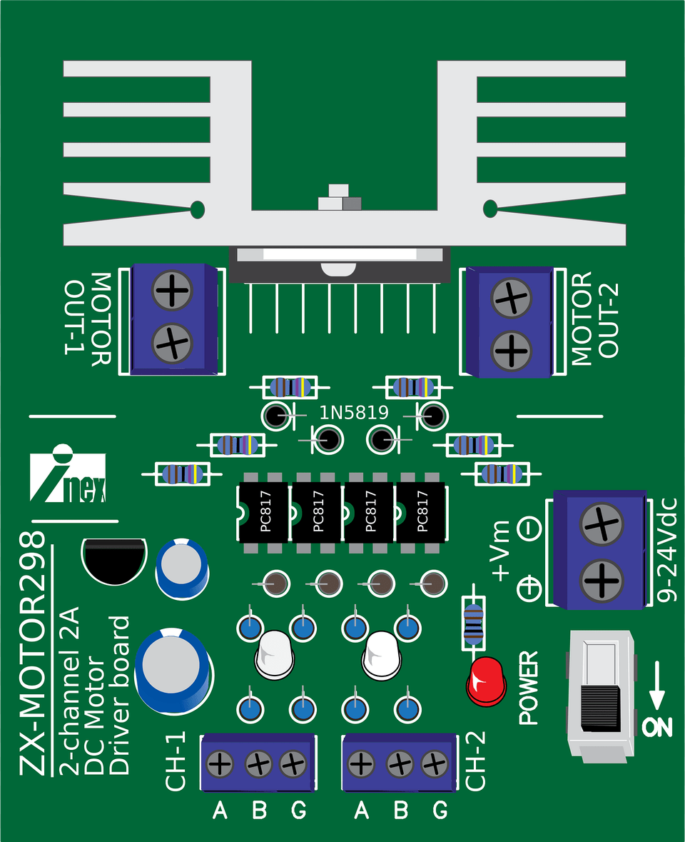 Zx Motor298 Clipart, Electronics, Hardware, Scoreboard, Printed Circuit Board Free Png Download
