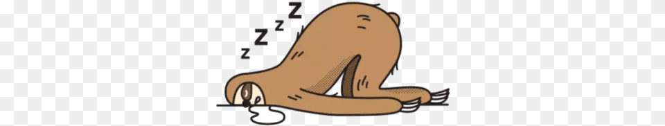 Zzzz Sleepy Sloth Zzz Sticker, Animal, Mammal Free Png